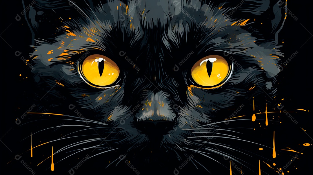 Dia de Valorização do Gato Preto, 17 de agosto IA generativa.