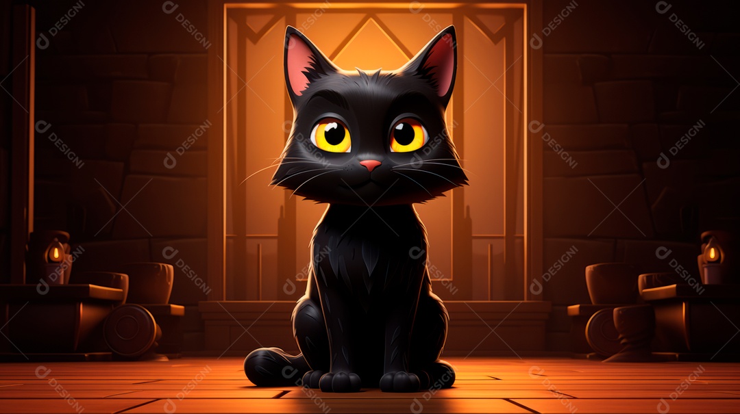 Dia de Valorização do Gato Preto, 17 de agosto IA generativa.