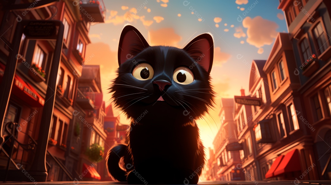 Dia de Valorização do Gato Preto, 17 de agosto IA generativa.