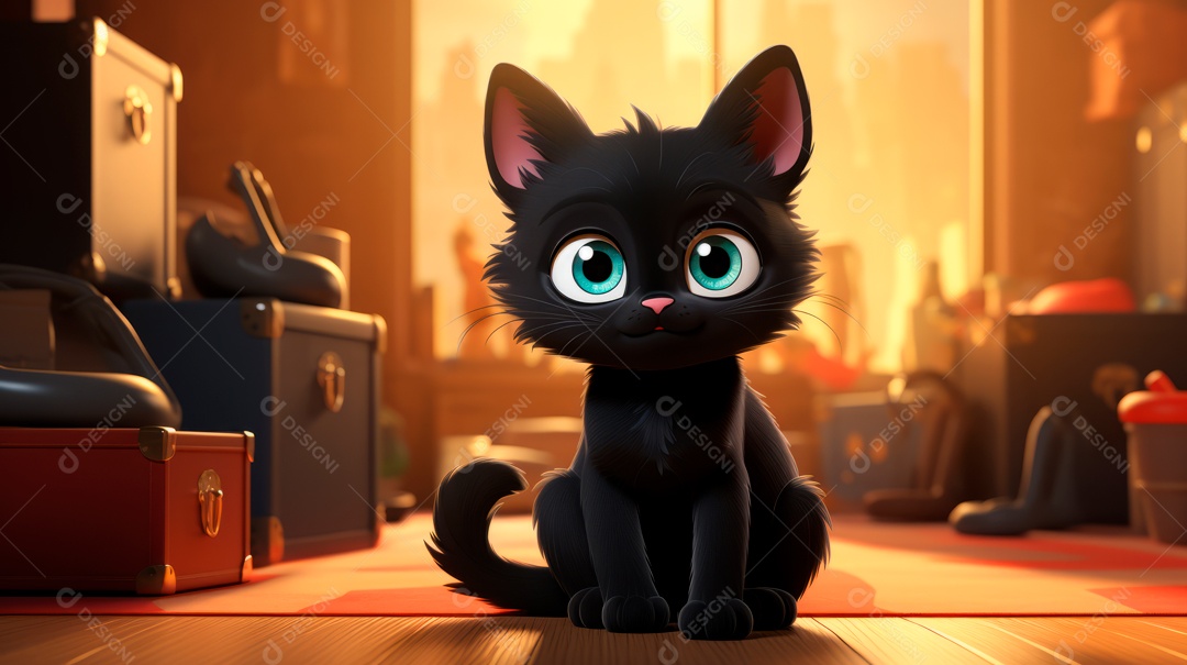 Dia de Valorização do Gato Preto, 17 de agosto IA generativa.