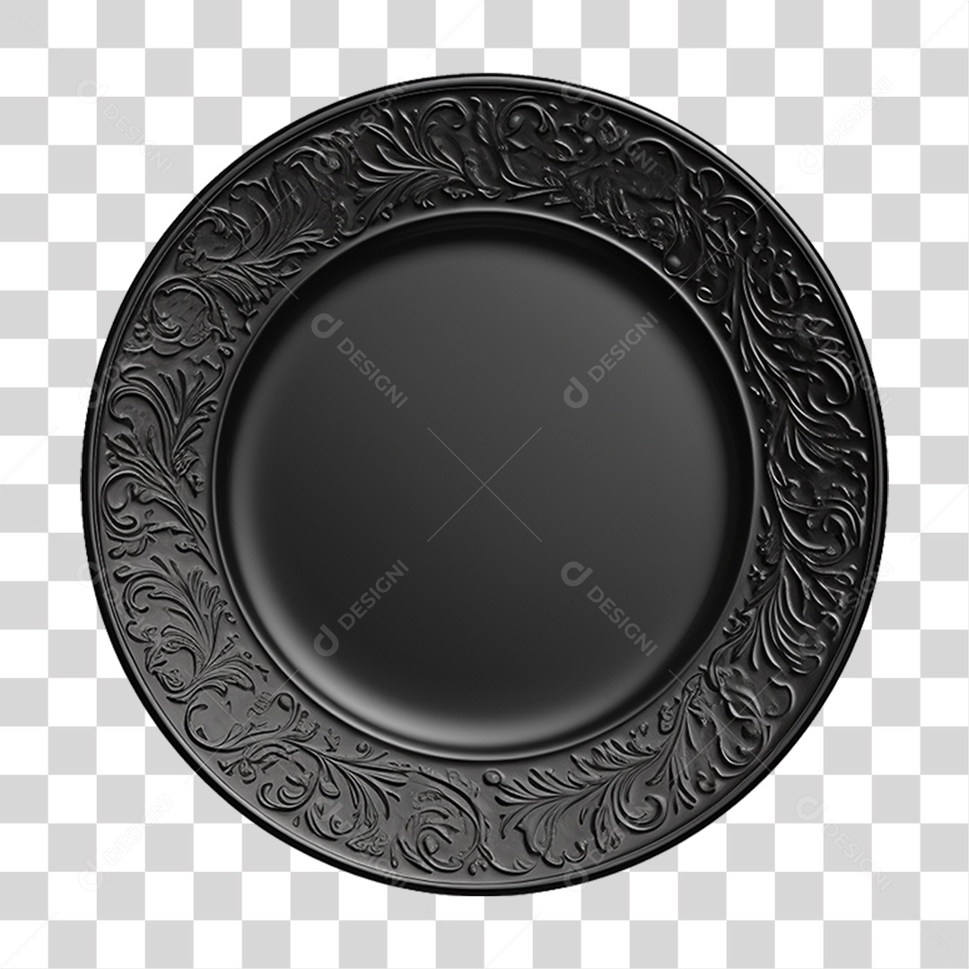 Prato Preto Utensílio Doméstico PNG Transparente