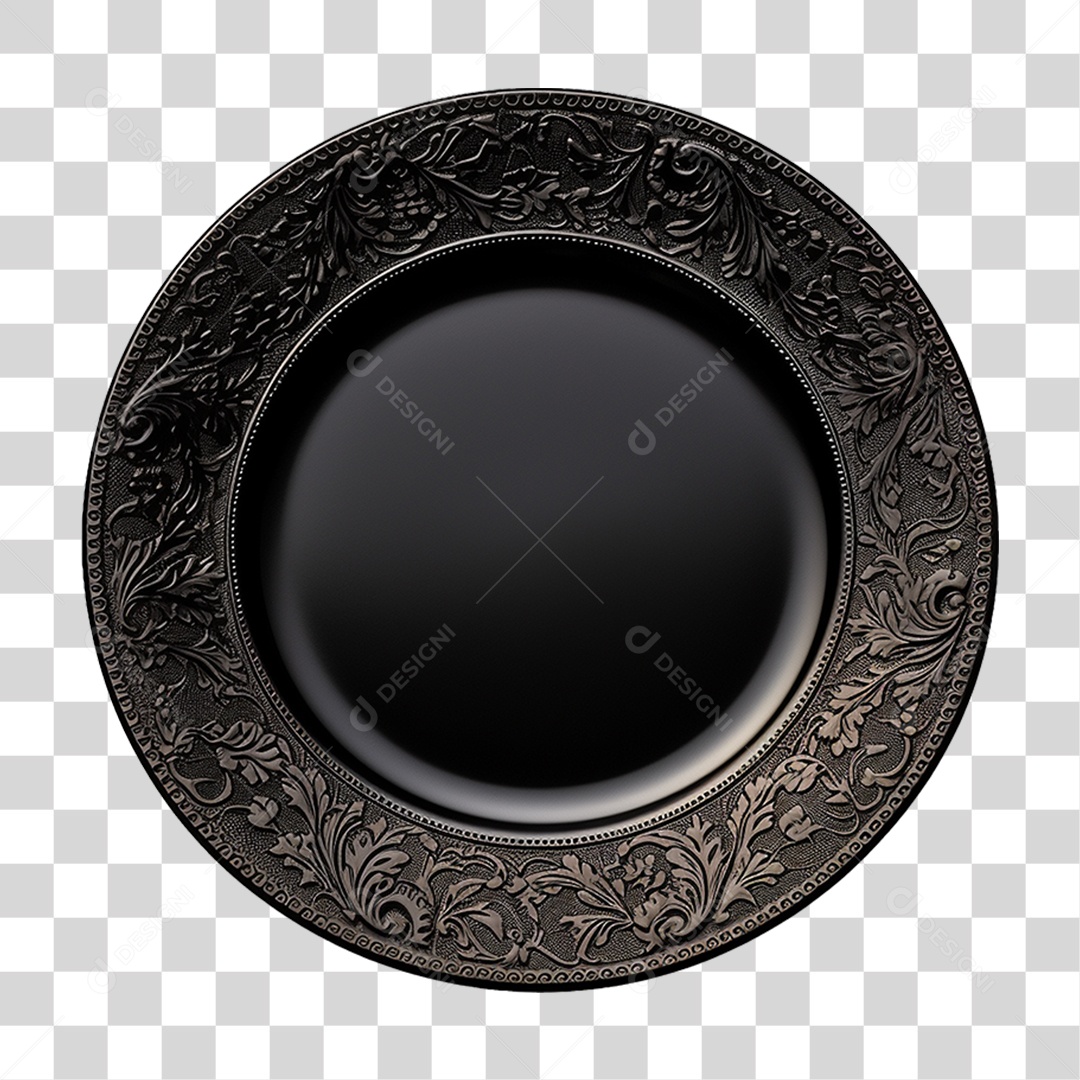 Prato Preto Utensílio Doméstico PNG Transparente