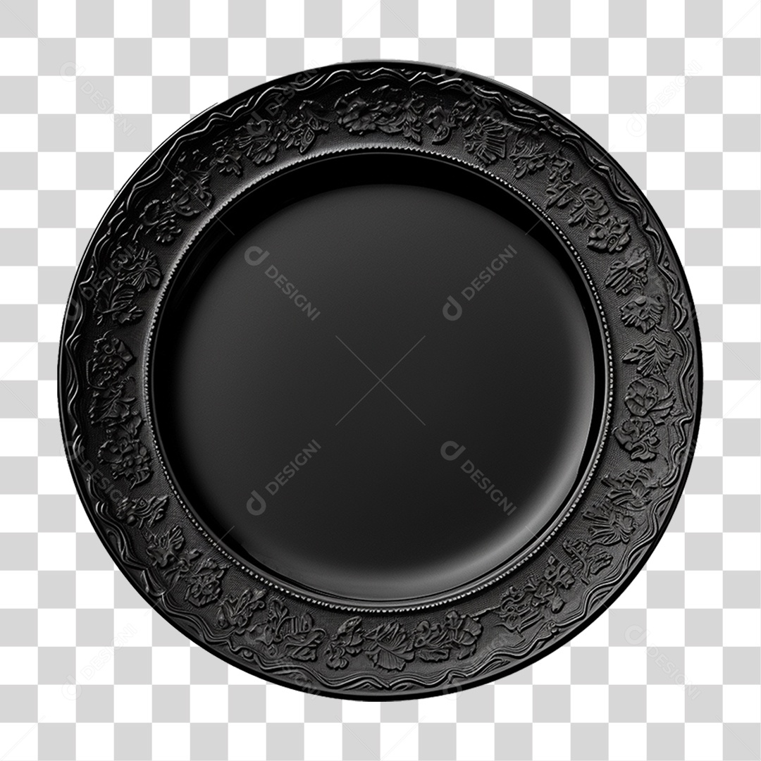 Prato Preto Utensílio Doméstico PNG Transparente