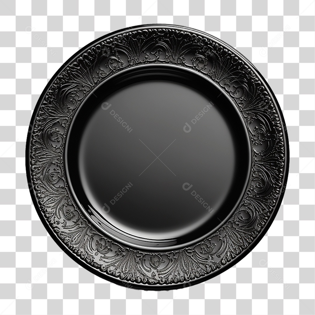 Prato Preto Utensílio Doméstico PNG Transparente