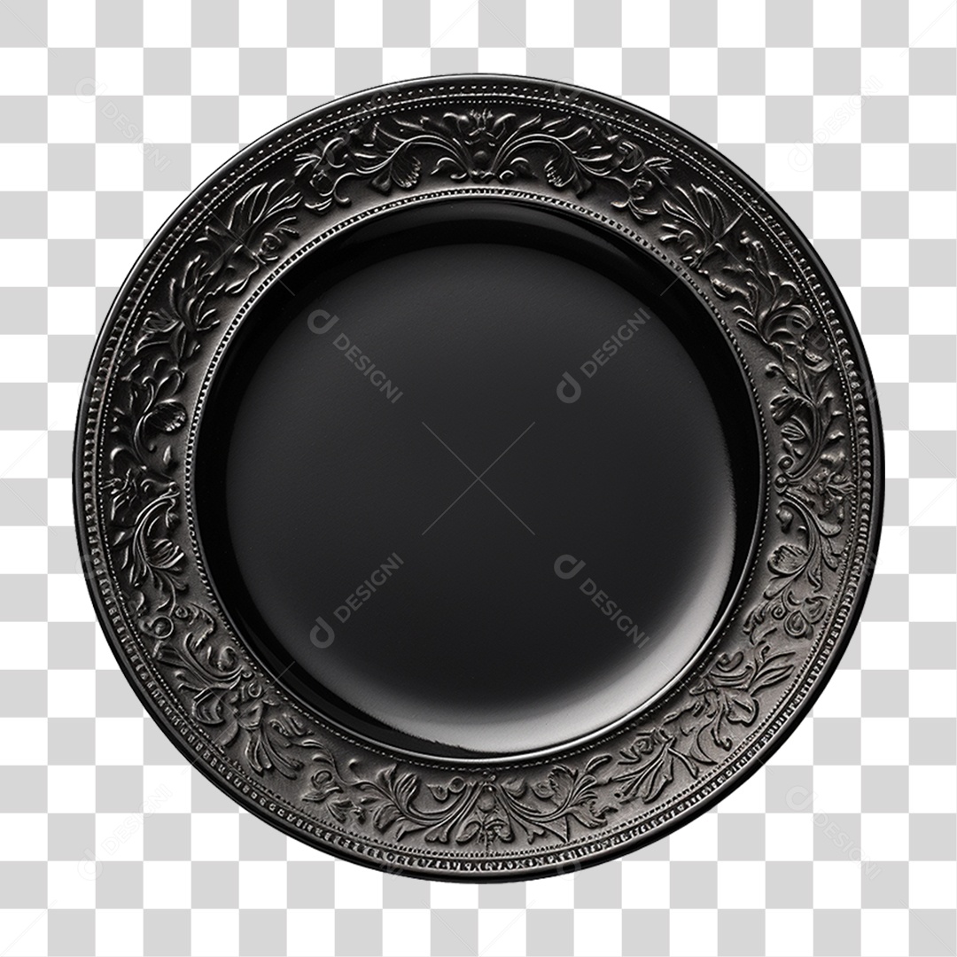 Prato Preto Utensílio Doméstico PNG Transparente