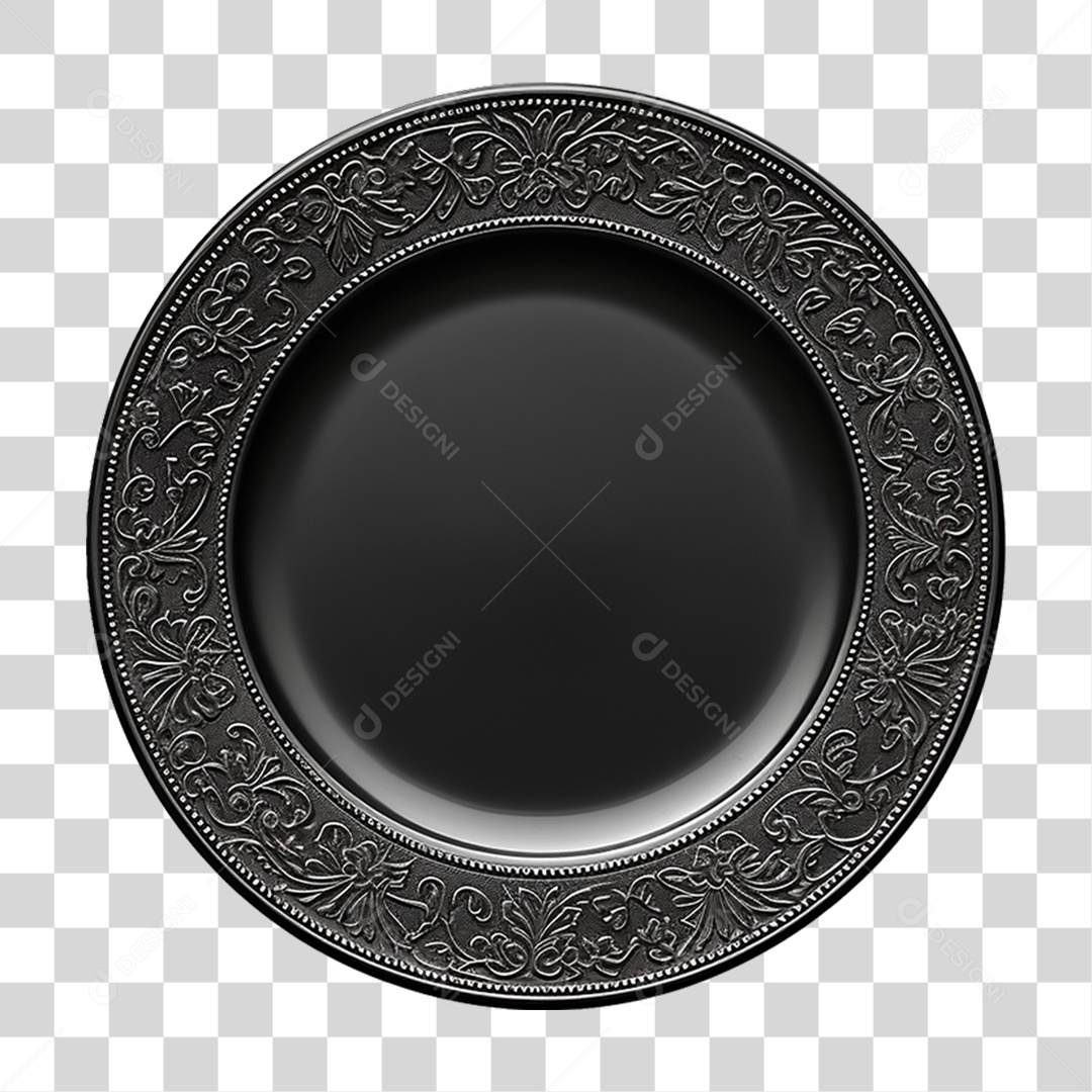 Prato Preto Utensílio Doméstico PNG Transparente