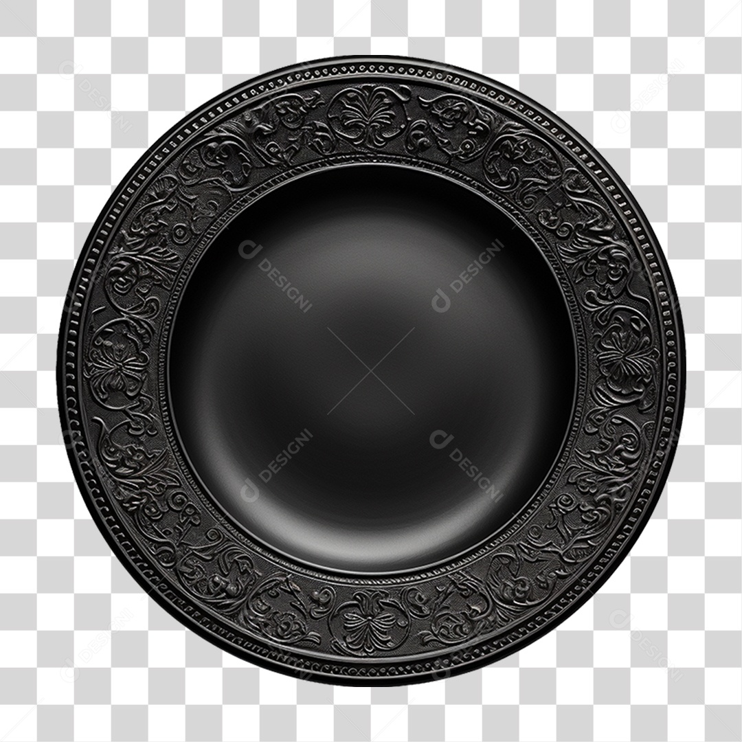 Prato Preto Utensílio Doméstico PNG Transparente