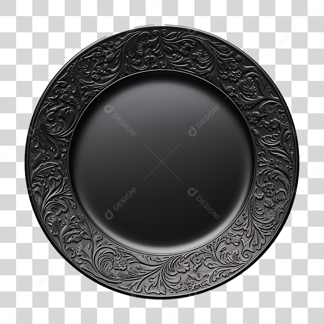 Prato Preto Utensílio Doméstico PNG Transparente