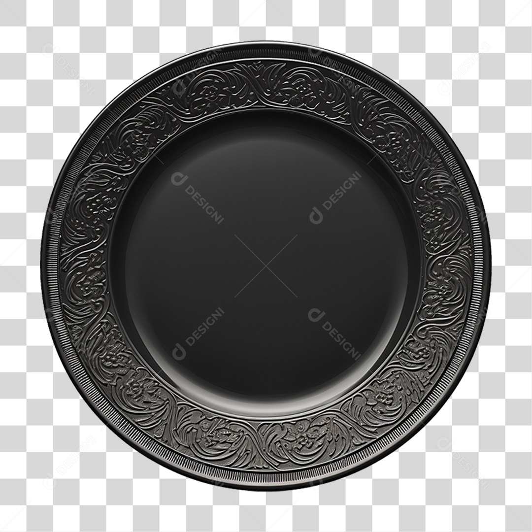 Prato Preto Utensílio Doméstico PNG Transparente