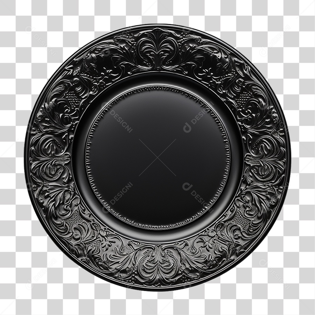 Prato Preto Utensílio Doméstico PNG Transparente