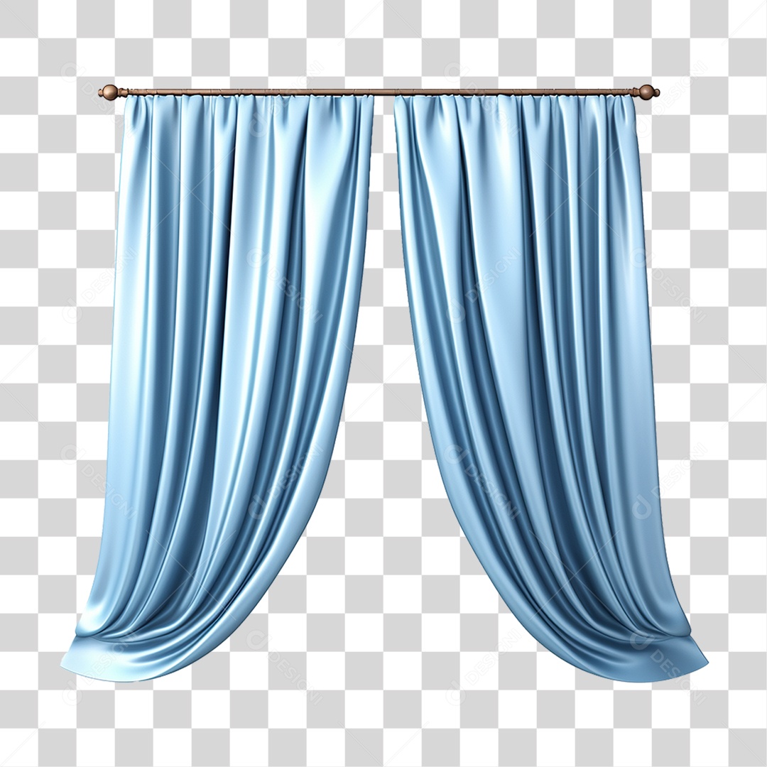 Cortina Azul PNG Transparente