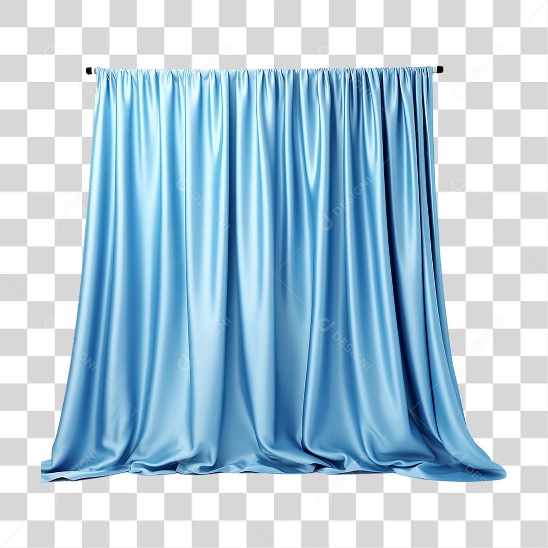 Cortina Azul PNG Transparente