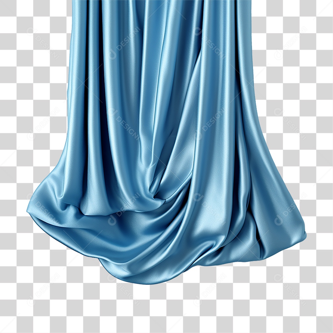 Cortina Azul PNG Transparente