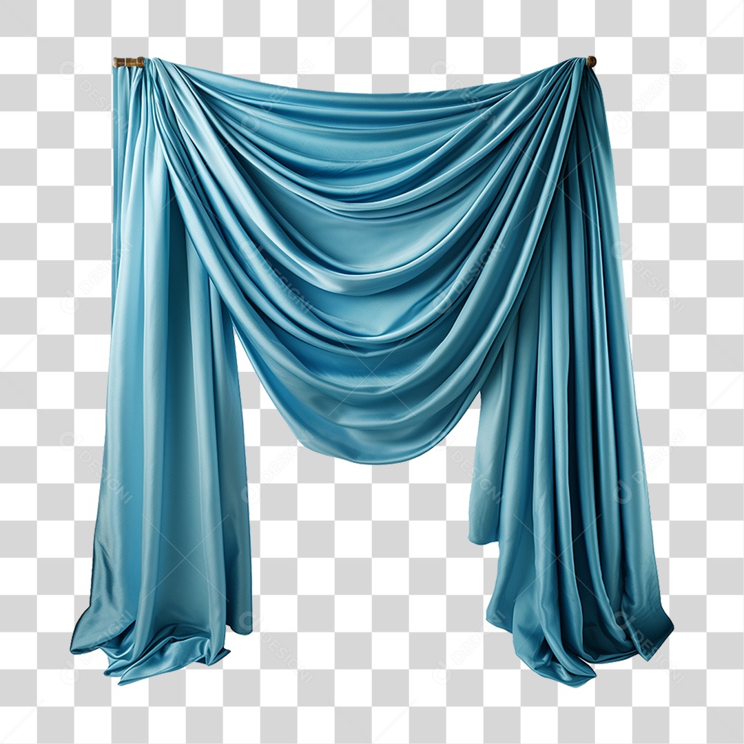 Cortina Azul PNG Transparente
