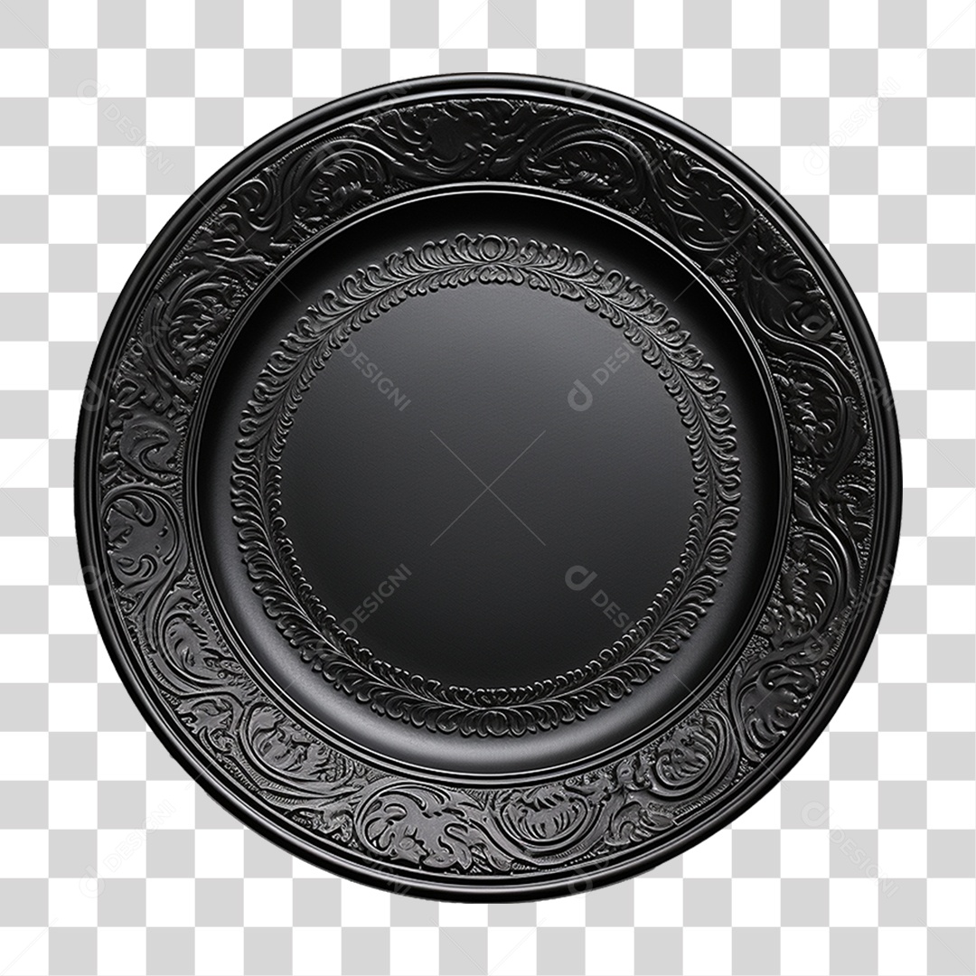 Prato Preto Utensílio Doméstico PNG Transparente