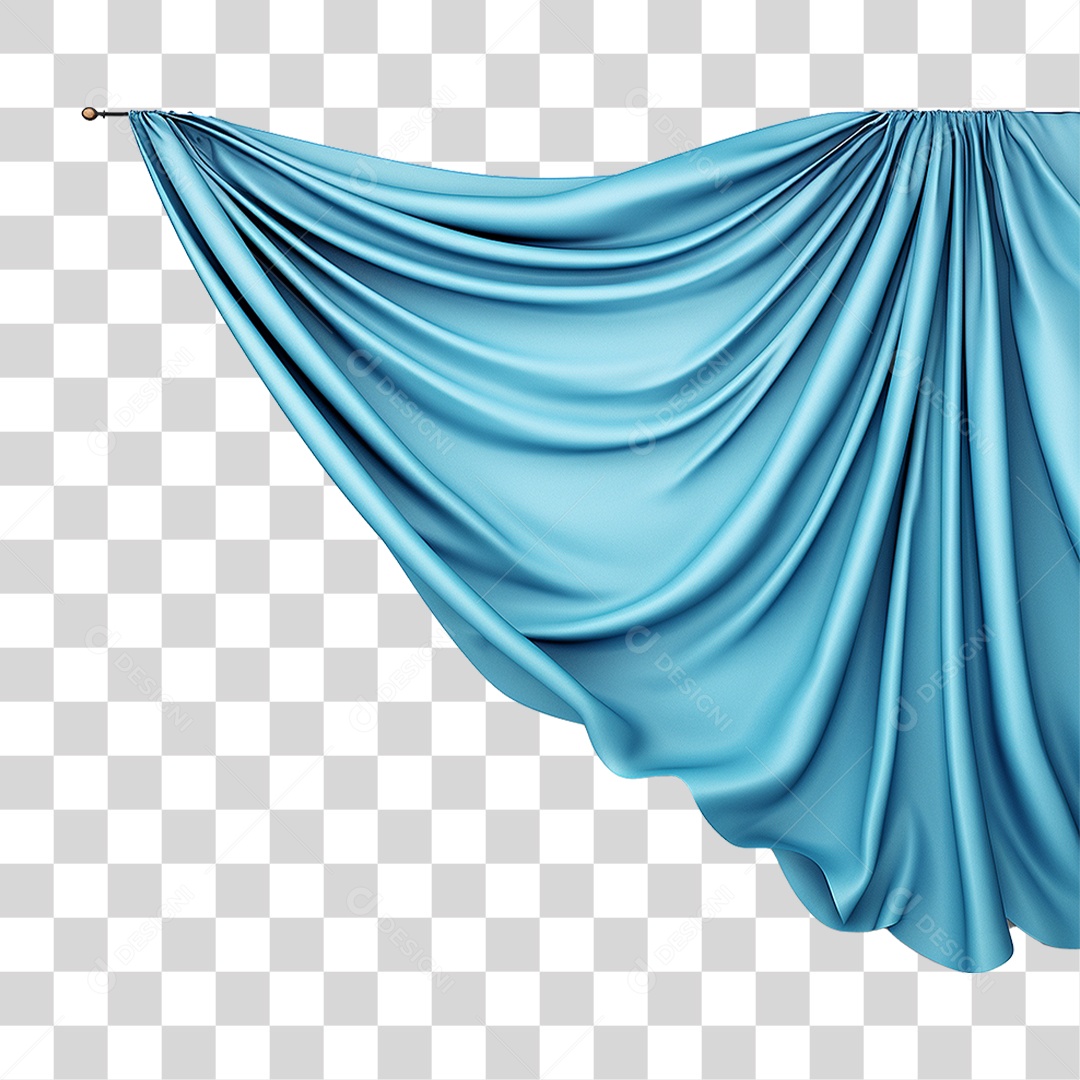 Cortina Azul PNG Transparente