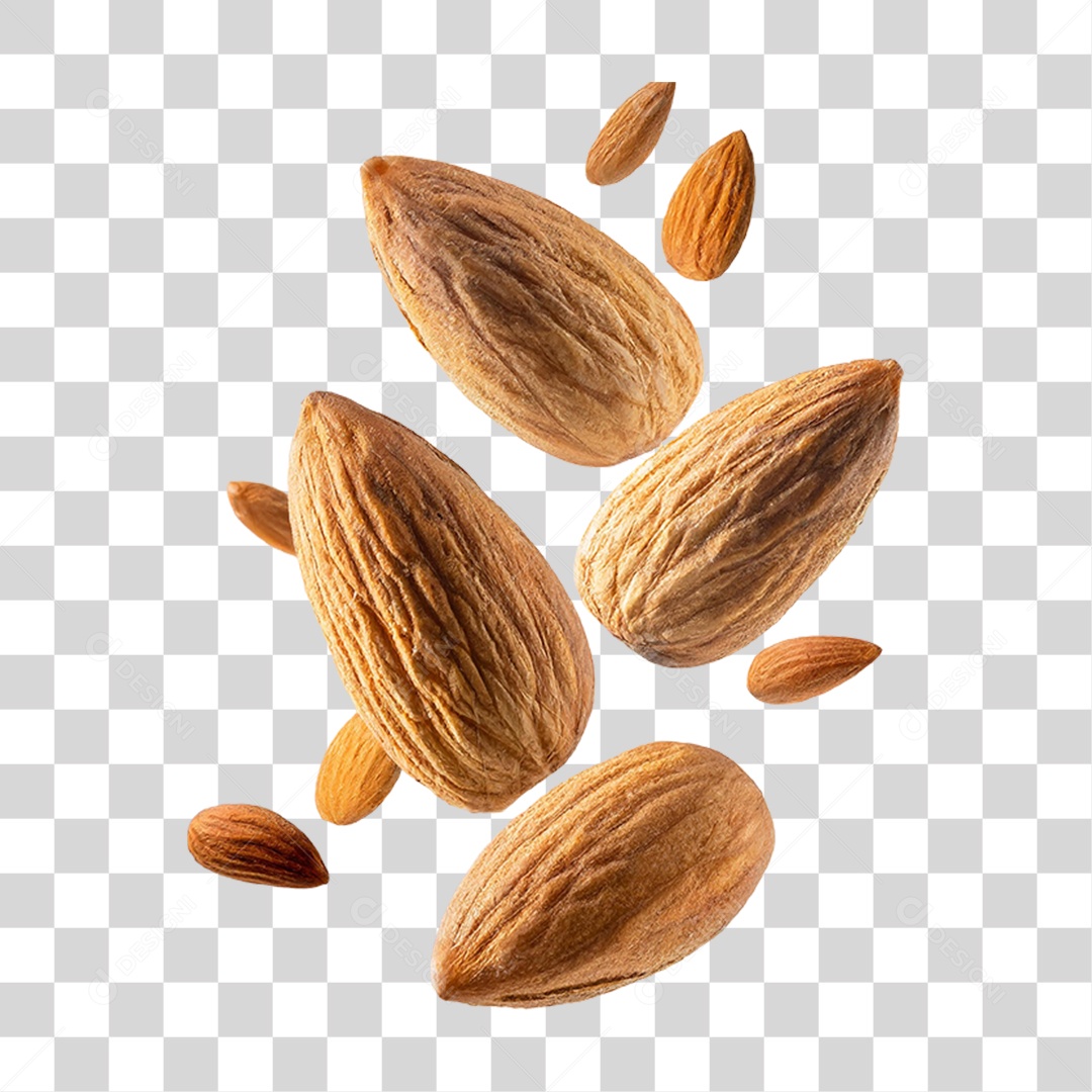 Amêndoas Frutas PNG Transparente