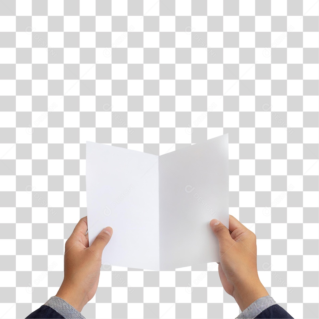 Mãos Segurando Folha de Papel PNG Transparente