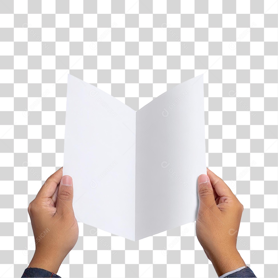 Mãos Segurando Folha de Papel PNG Transparente
