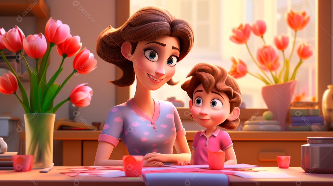 Dia das Mães, 12 de agosto IA generativa.