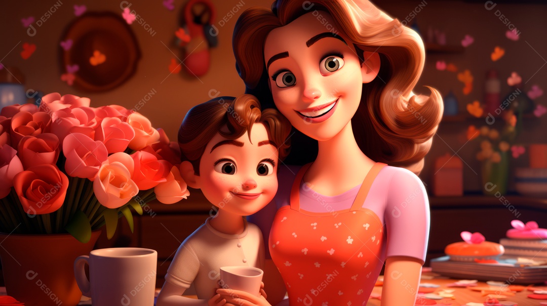 Dia das Mães, 12 de agosto IA generativa.