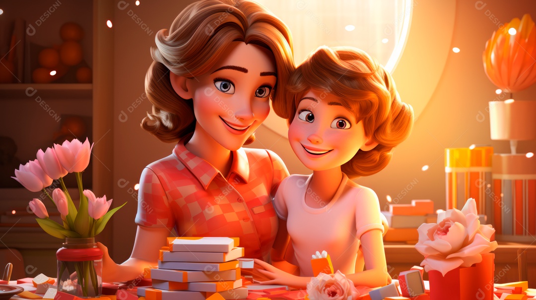 Dia das Mães, 12 de agosto IA generativa.