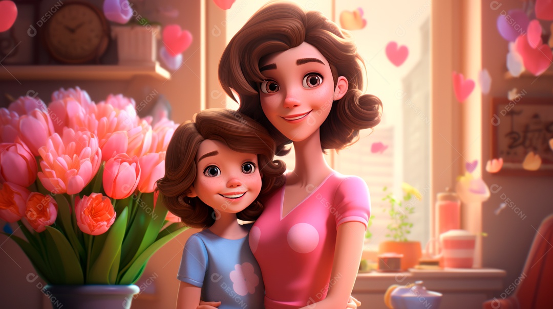 Dia das Mães, 12 de agosto IA generativa.