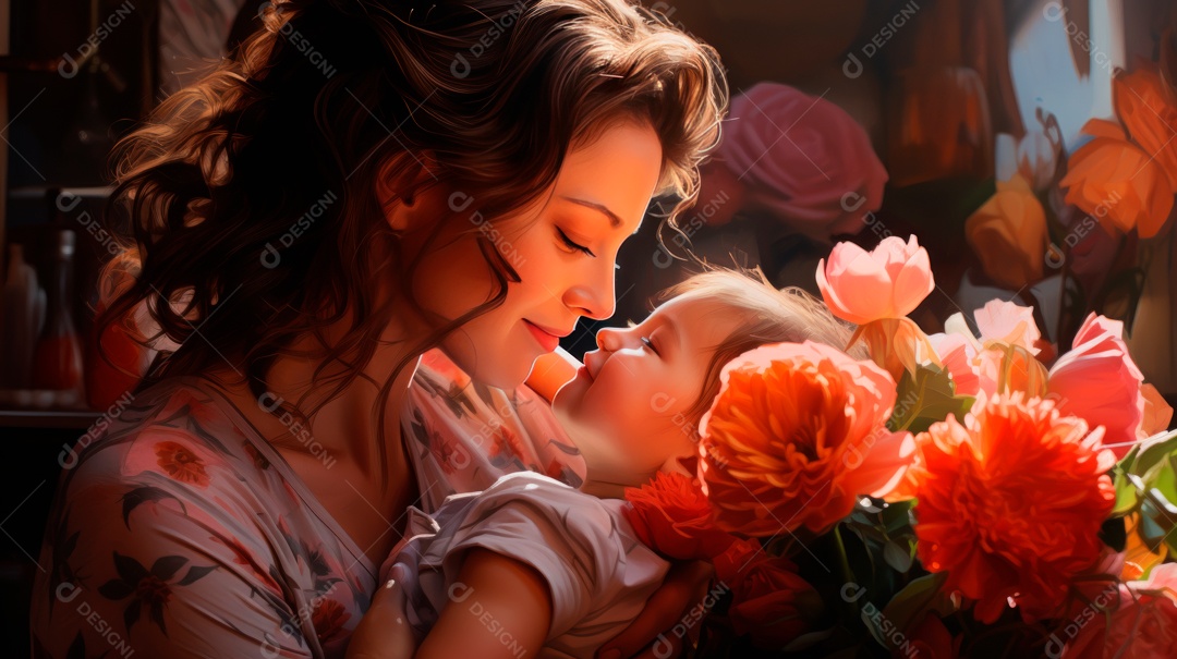 Dia das Mães, 12 de agosto IA generativa.