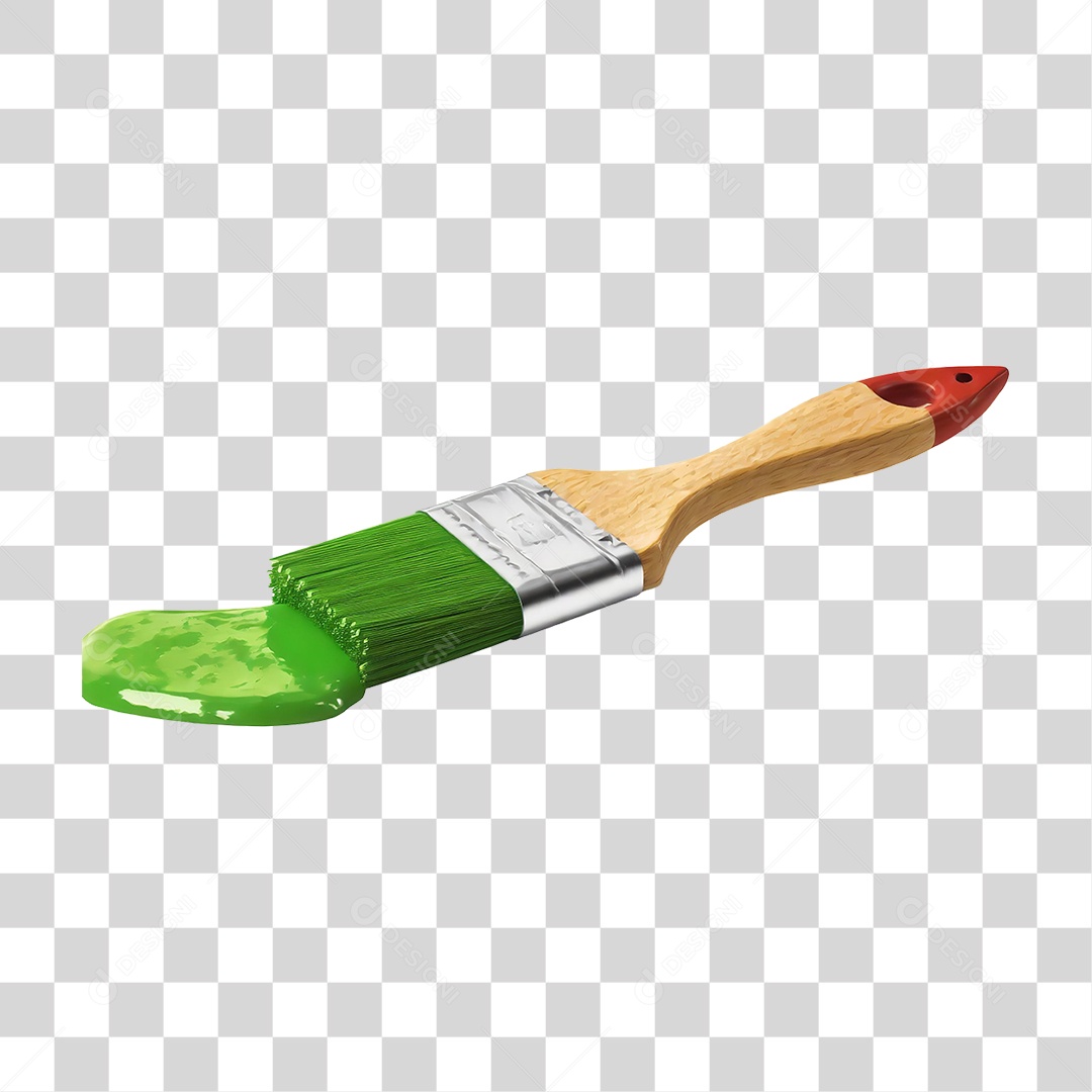 Pincel com Tinta PNG Transparente