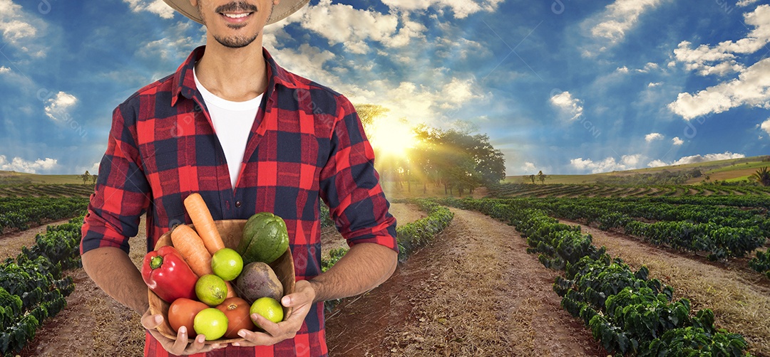 Homem jovem agropecuarista