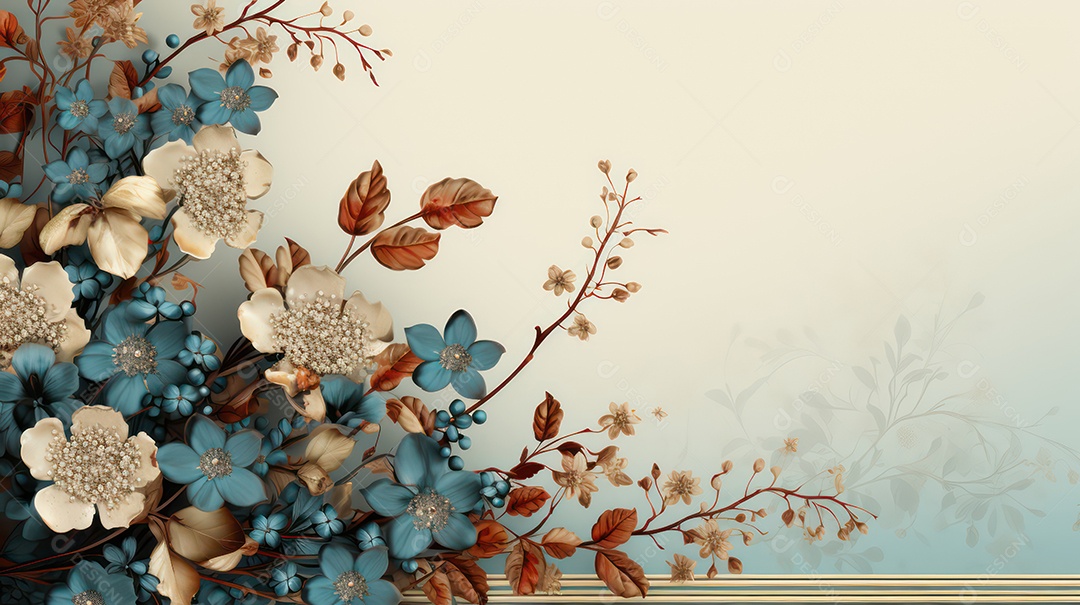 Fundo isolado branco com folhas de outono.