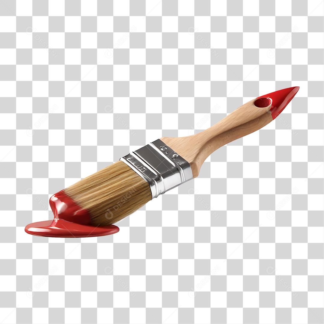 Pincel com Tinta PNG Transparente