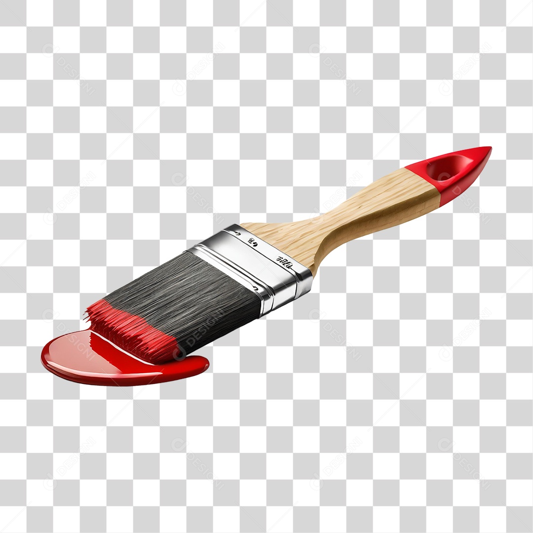 Pincel com Tinta PNG Transparente