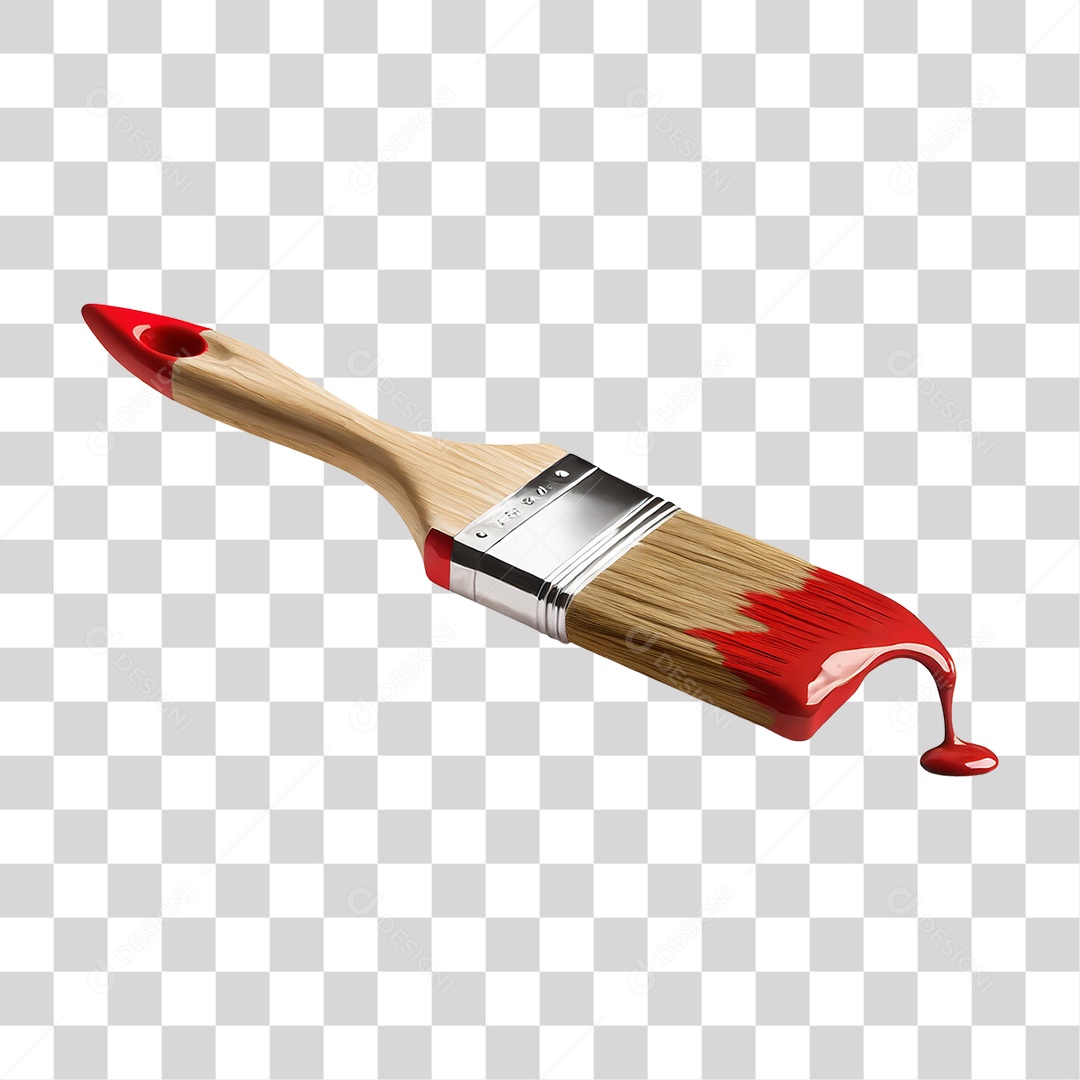 Pincel com Tinta PNG Transparente