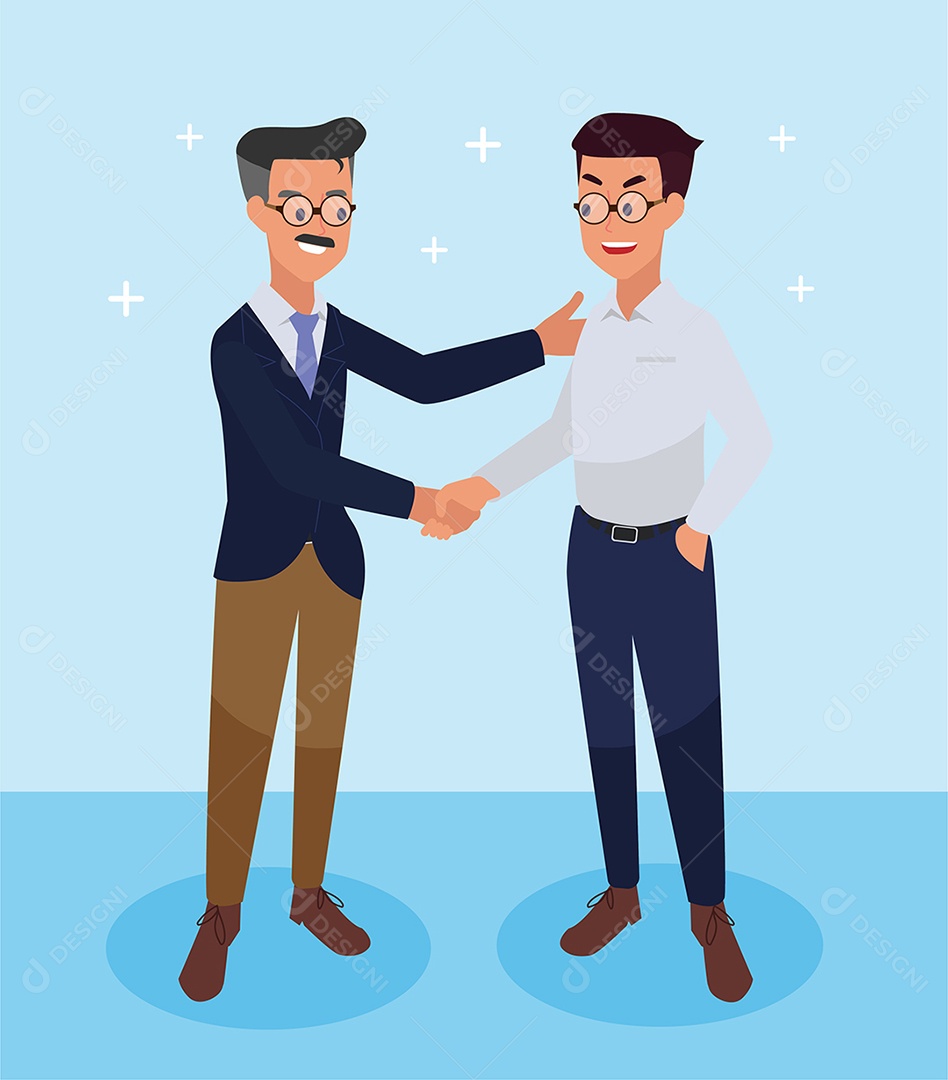 Empresários Personagem Ilustração Vetor EPS