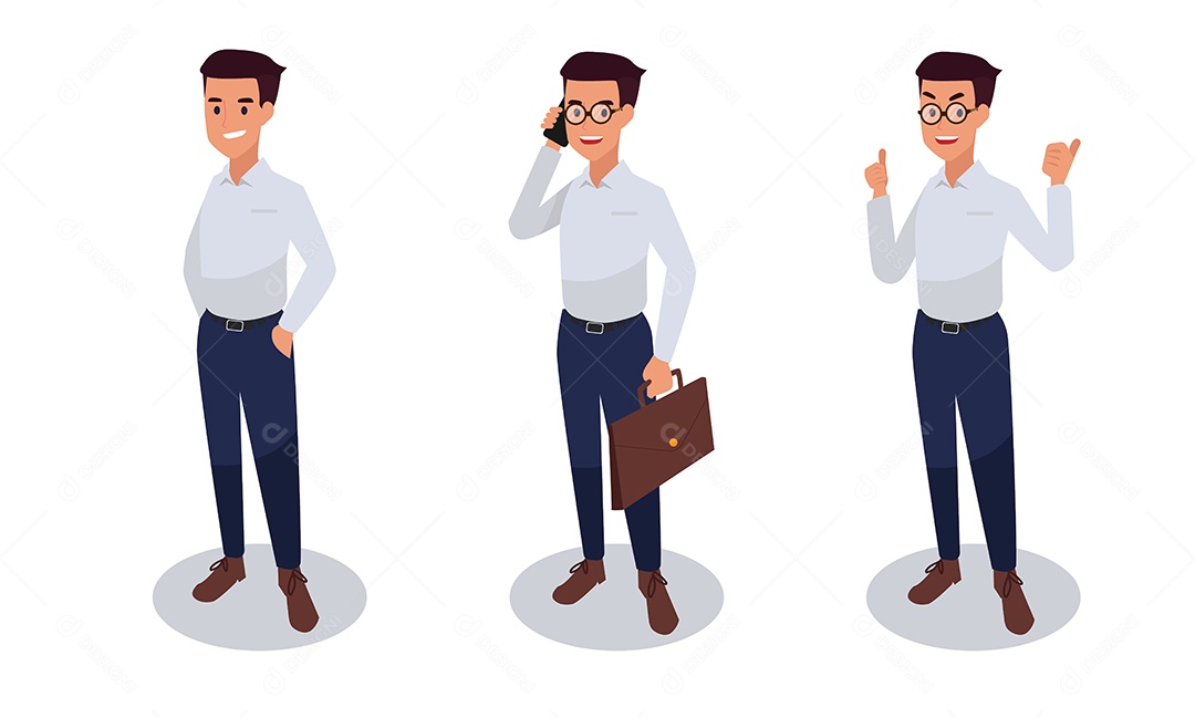 Empresário Personagem Ilustração Vetor EPS