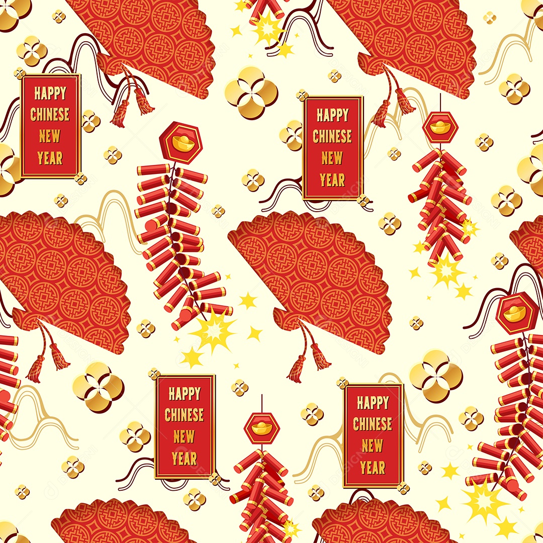 Feliz Ano Novo Chinês Ilustração Vetor EPS