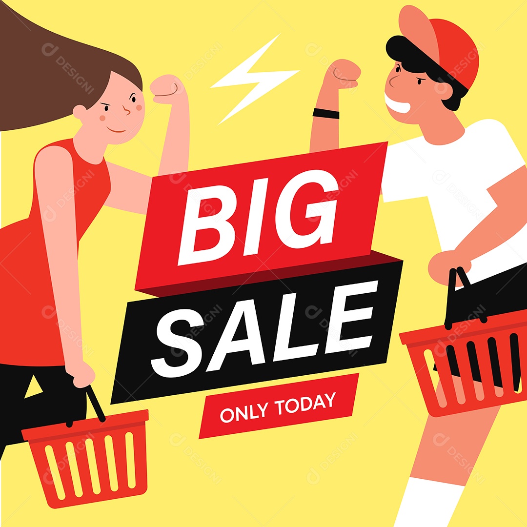 Grande Promoção Apenas Hoje Ilustração Vetor EPS