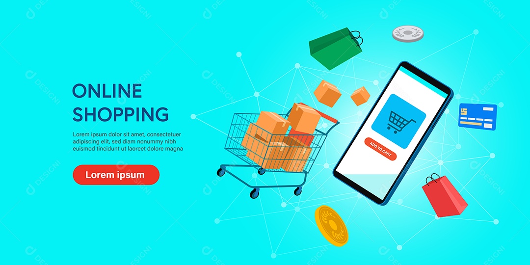 Lojas Online Ilustração Vetor EPS