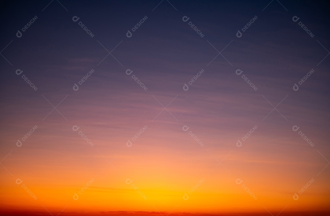 Vista linda de um entardecer