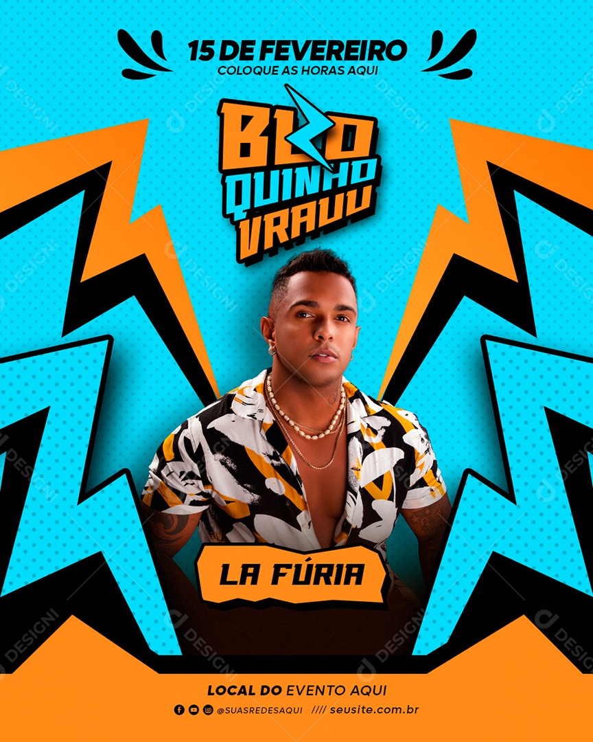 Social Media Flyer Story Bloquinho Vrauu La Fúria PSD Editável