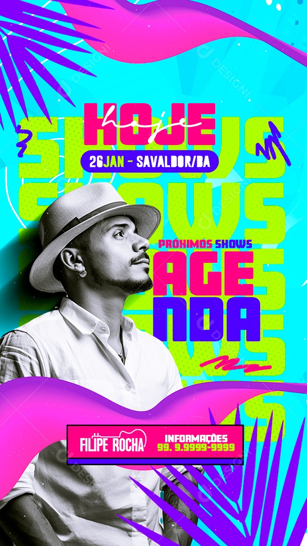 Story Flyer Carnaval Hoje Filipe Rocha Social Media PSD Editável