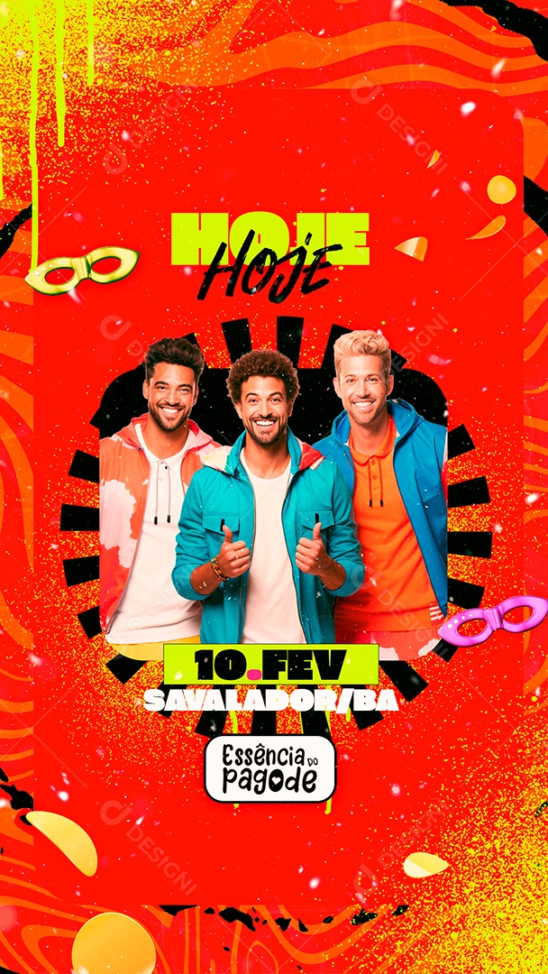 Story Flyer Carnaval Hoje Essência Do Pagode Social Media PSD Editável