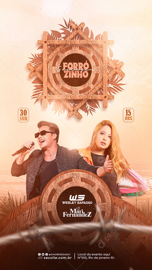 Social Media Flyer Story Forrózinho PSD Editável