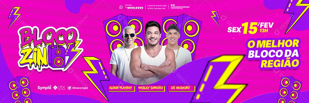 Flyer Banner Blocozin Social Media PSD Editável