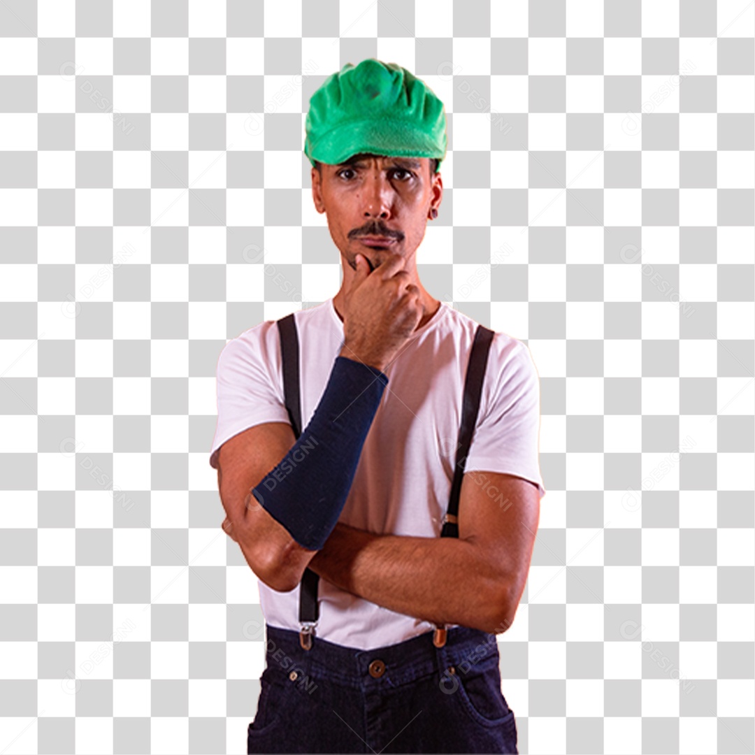 Homem com Fantasia de Carnaval PNG Transparente