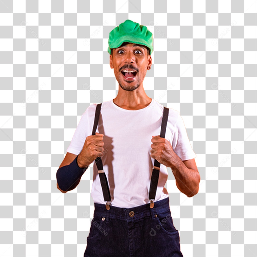 Homem com Fantasia de Carnaval PNG Transparente