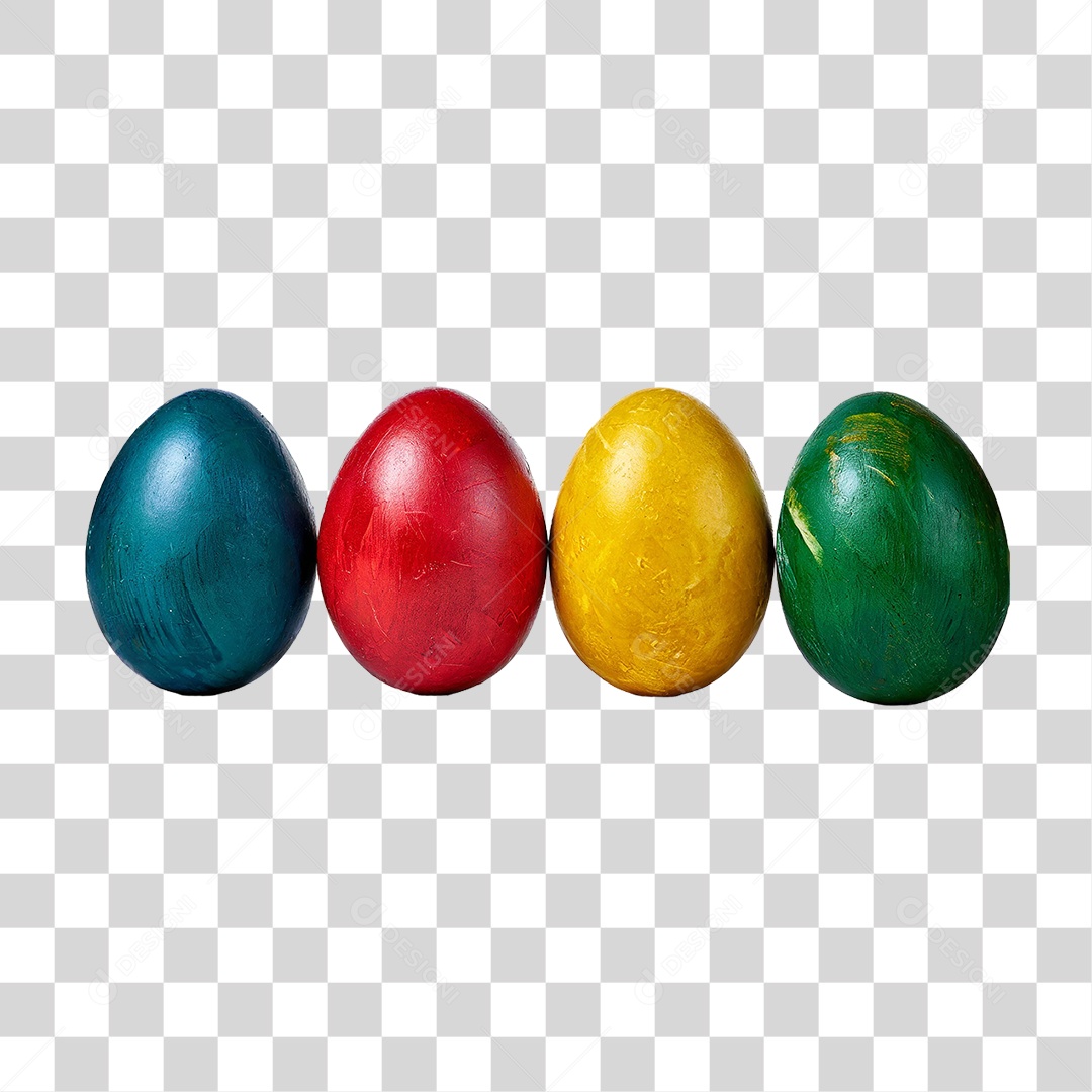 Ovos de Páscoa Coloridos PNG Transparente
