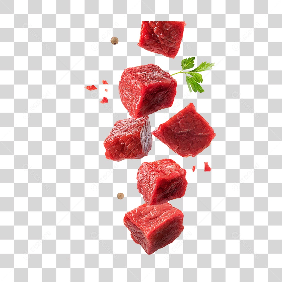 Cubos de Carne PNG Transparente