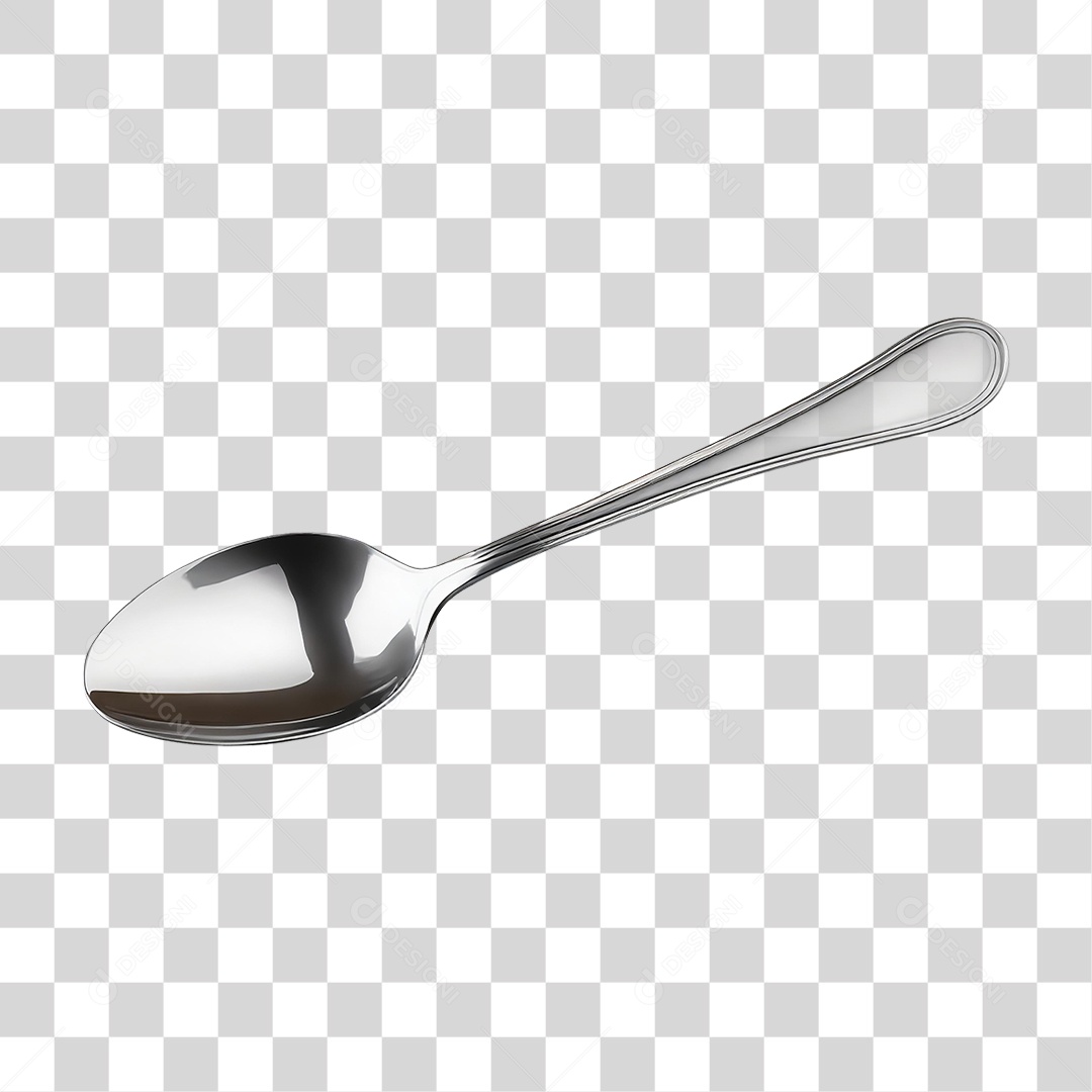 Colher de Aço PNG Transparente